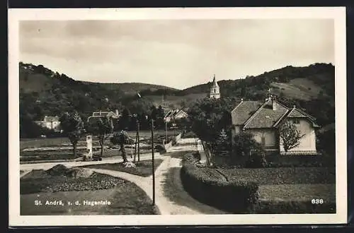 AK St. Andrä vor dem Hagenthale, Strassenpartie