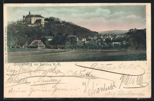 AK Sitzenberg bei Reidling, Panorama mit Schloss