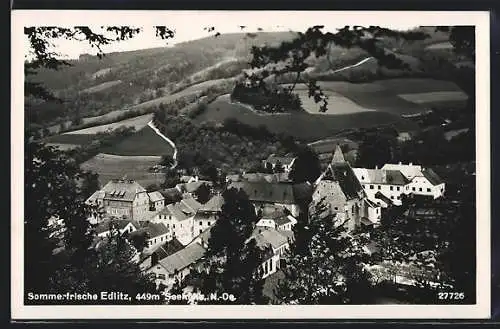 AK Edlitz, Teilansicht mit Kirche