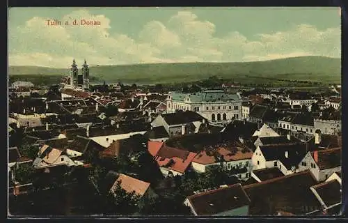 AK Tulln a. d. Donau, Teilansicht mit Kirche