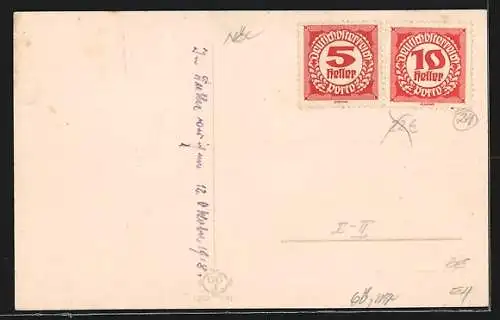 AK Tulln, Ortsansicht mit Kirche aus der Vogelschau