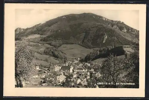 AK Ybbsitz /N.-Ö., Ortsansicht mit dem Prochenberg