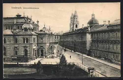 AK Innsbruck, Grünanlagen in der Universitätsstrasse