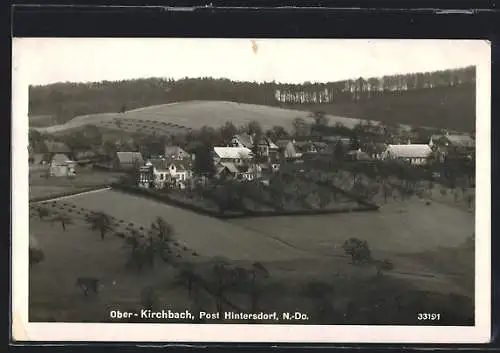 AK Hintersdorf, Ortsansicht Ober-Kirchbach