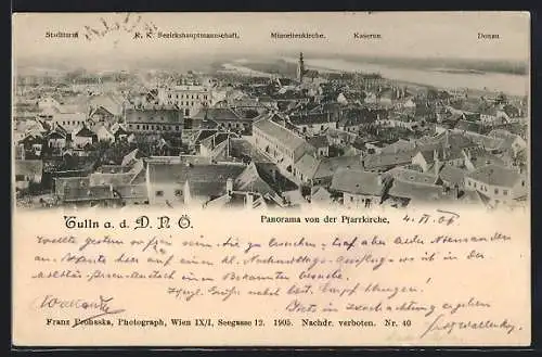 AK Tulln a. d. D., K. k. Bezirkshauptmannschaft, Kaserne, Stadtturm