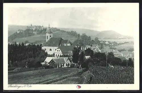 AK Reidling, Ortsansicht mit Kirche