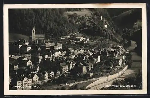 AK Landeck /Tirol, Teilansicht mit Kirche