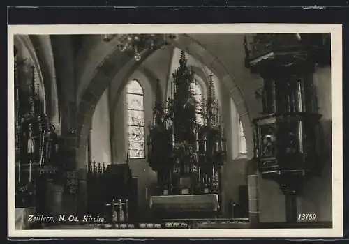 AK Zeillern /N.-Oe., Kirche, Innenansicht