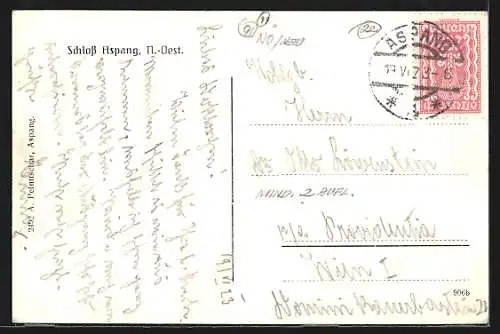 AK Aspang /N.-Oest., Schloss Aspang