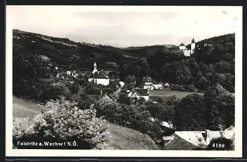 AK Feistritz a. Wechsel /N.-Ö., Teilansicht mit Kirche