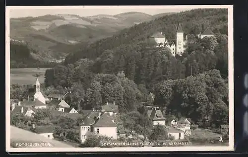 AK Feistritz a. Wechsel, Teilansicht mit Schloss