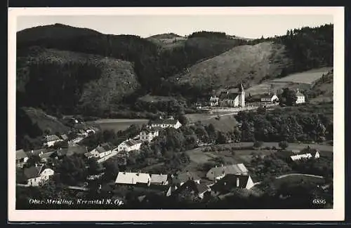 AK Ober-Meisling /Kremstal, Panorama mit Kirche