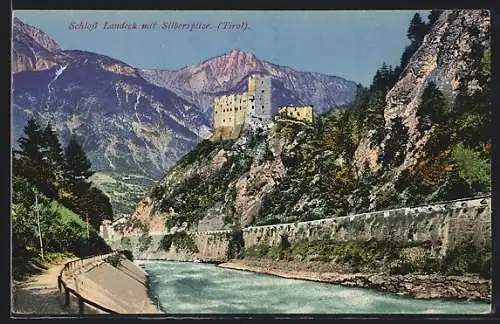 AK Landeck, Schloss Landeck mit Silberspitze