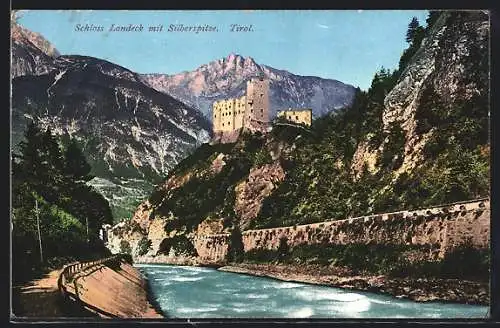 AK Landeck, Schloss Landeck mit Silberspitze