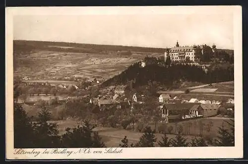 AK Sitzenberg bei Reidling, Teilansicht mit Schloss von Südost