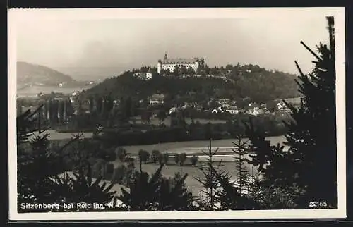 AK Sitzenberg bei Reidling, Panorama mit Schloss