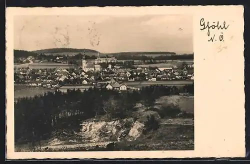 AK Gföhl /N.-Ö., Teilansicht mit Kirche