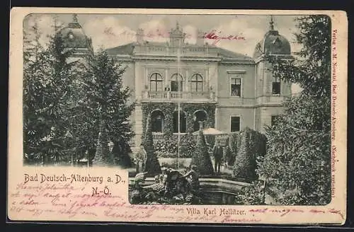 AK Bad Deutsch-Altenburg a. D., Villa Karl Hollitzer