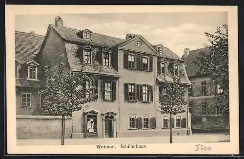 AK Weimar, Ansicht des Schillerhauses
