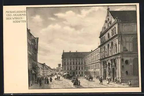 AK München, Michaelskirche und Akademie der Wissenschaften