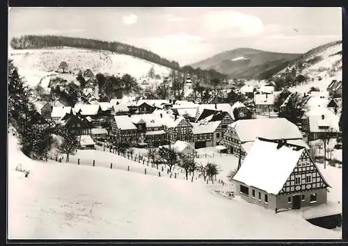 AK Oberkirchen /Sauerland, Gesamtansicht im Winter