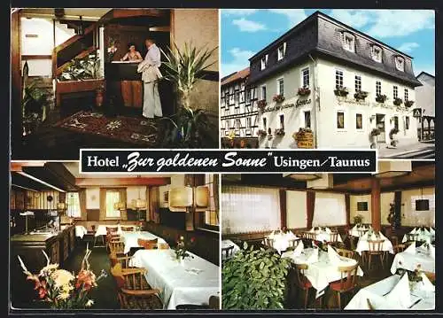 AK Usingen /Taunus, Hotel Zur goldenen Sonne, Obergasse 17-19