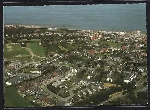 AK Cuxhaven-Duhnen, Teilansicht mit Wattenmeer vom Flugzeug aus gesehen