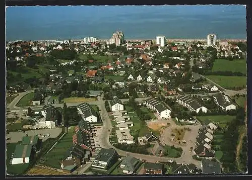AK Cuxhaven-Duhnen, Ortsansicht von Südosten vom Flugzeug aus gesehen