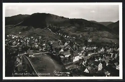 AK Schiltach im Schwarzwald, Ortsansicht vom Flugzeug aus
