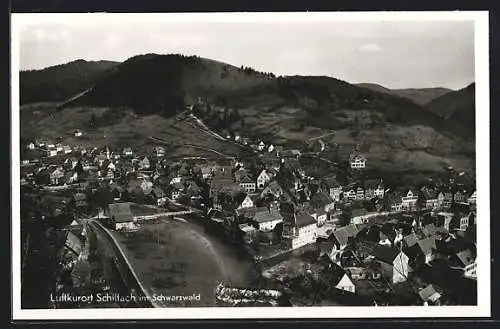 AK Schiltach im Schwarzwald, Ortsansicht vom Flugzeug aus