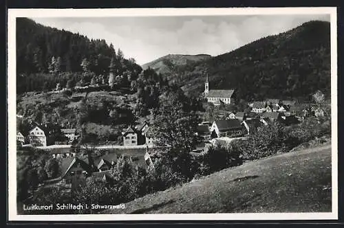 AK Schiltach /Schwarzw., Ortsansicht aus der Vogelschau