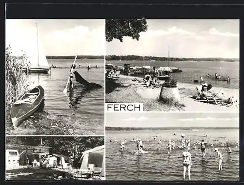 AK Ferch (Kr. Potsdam), Vier Ansichten am See