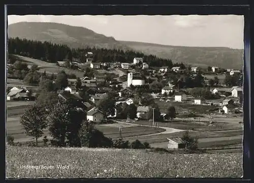 AK Lindberg /Bayer. Wald, Ortsansicht von einem Berg aus