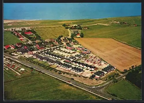 AK Bensersiel, Gesamtansicht vom Flugzeug aus