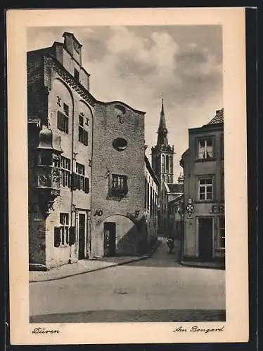 AK Düren, Strasse am Bongard