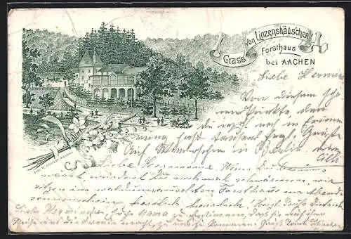 Lithographie Aachen, Gaststätte Forsthaus Linzenshäuschen