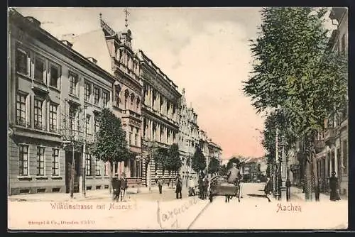 AK Aachen, Wilhelmstrasse mit Museum