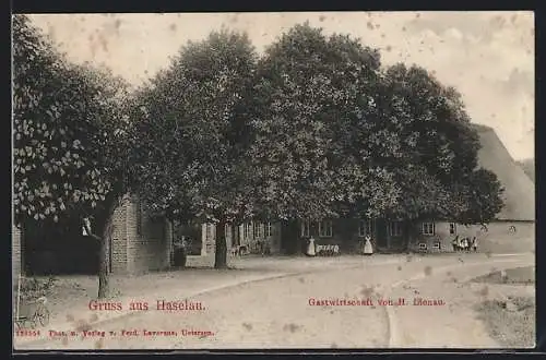 AK Haselau, Gasthaus von H. Lienau