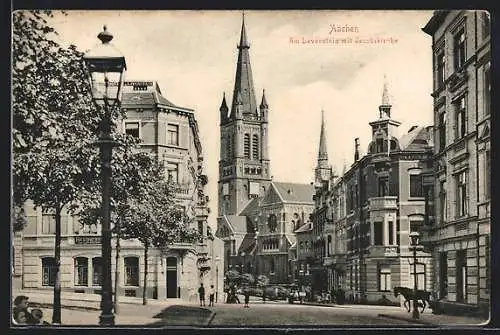 AK Aachen, Strasse Am Lavenstein mit Jacobikirche