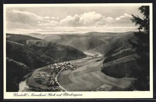 AK Werdohl /Sauerland, Blick auf Ütterlingsen