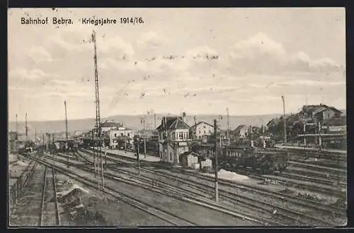 AK Bebra, Bahnhof Bebra, Kriegsjahr 1914-15