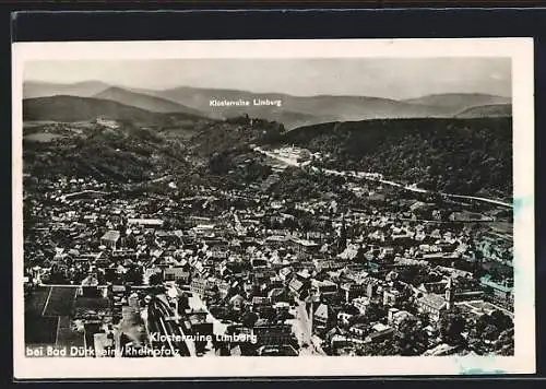 AK Bad Dürkheim, Ortsansicht mit Klosterruine Limburg