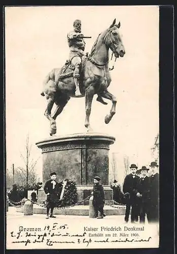 AK Bremen, Kaiser Friedrich Denkmal