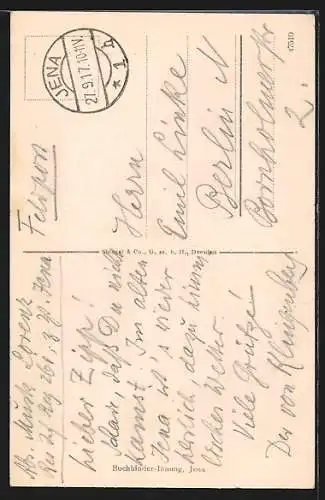 AK Jena, Markt, Gasthaus-Weinstube Göhren mit Hanfried