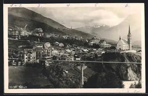 AK Schuls, Ortsansicht mit Kirche