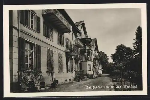 AK Bad Schönbrunn, Westfront des Wohnhauses
