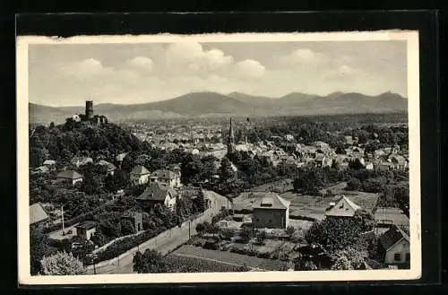 AK Bad Godesberg a. Rh., Panorama mit Godesburg und die Sieben Berge