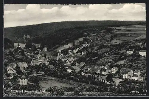 AK Eisenschmitt /Eifel, Gesamtansicht von einem Berg aus