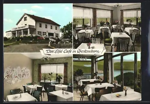 AK Steckenborn /Eifel, Vier Ansichten von Eifel-Cafè