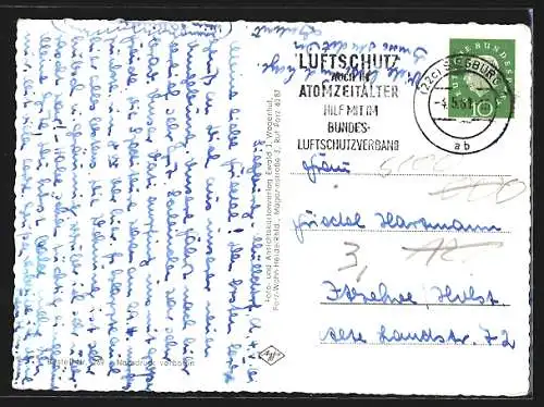 AK Siegburg, Kriegerdenkmal, Wehr a. d. Sieg, Michaelsberg, Johannestürmchen, Neue Siegbrücke